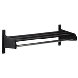 Wooden Mallet 38 Oak Coat & Hat Rack, 1 Diameter Bar, Black