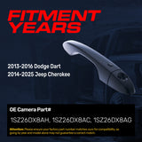 Exterior Door Handle Black Replacement for Dodge Dart (2013-2016) / Jeep Cherokee (2014-2025) OE Part # 1SZ26DX8AH, 1SZ26DX8AC, 1SZ26DX8AG | Front Left Driver Side w/ Keyhole