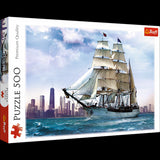 Trefl 500 Piece Jigsaw Puzzles, Sailing Towards Chicago, Multicolor