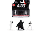 Set of 3 Diecast Figures Star Wars Movie Franchise Nano Metalfigs Series Diecast Models by Jada