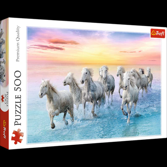 Trefl 500 Piece Jigsaw Puzzles, Galloping White Horses