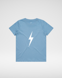 WHITE BOLT TEE - CLOUD BLUE