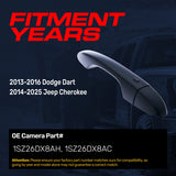 Exterior Door Handle Black Replacement for Dodge Dart (2013-2016) / Jeep Cherokee (2014-2025) OE Part # 1SZ26DX8AH, 1SZ26DX8AC | Front Right Passenger Side w/o Keyhole