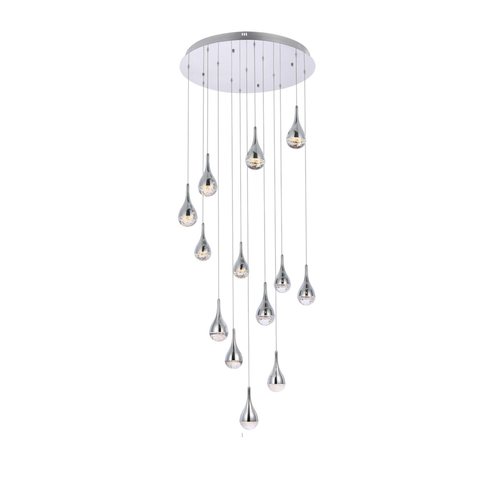 Amherst 30 Inch Led Chandelier In Chrome