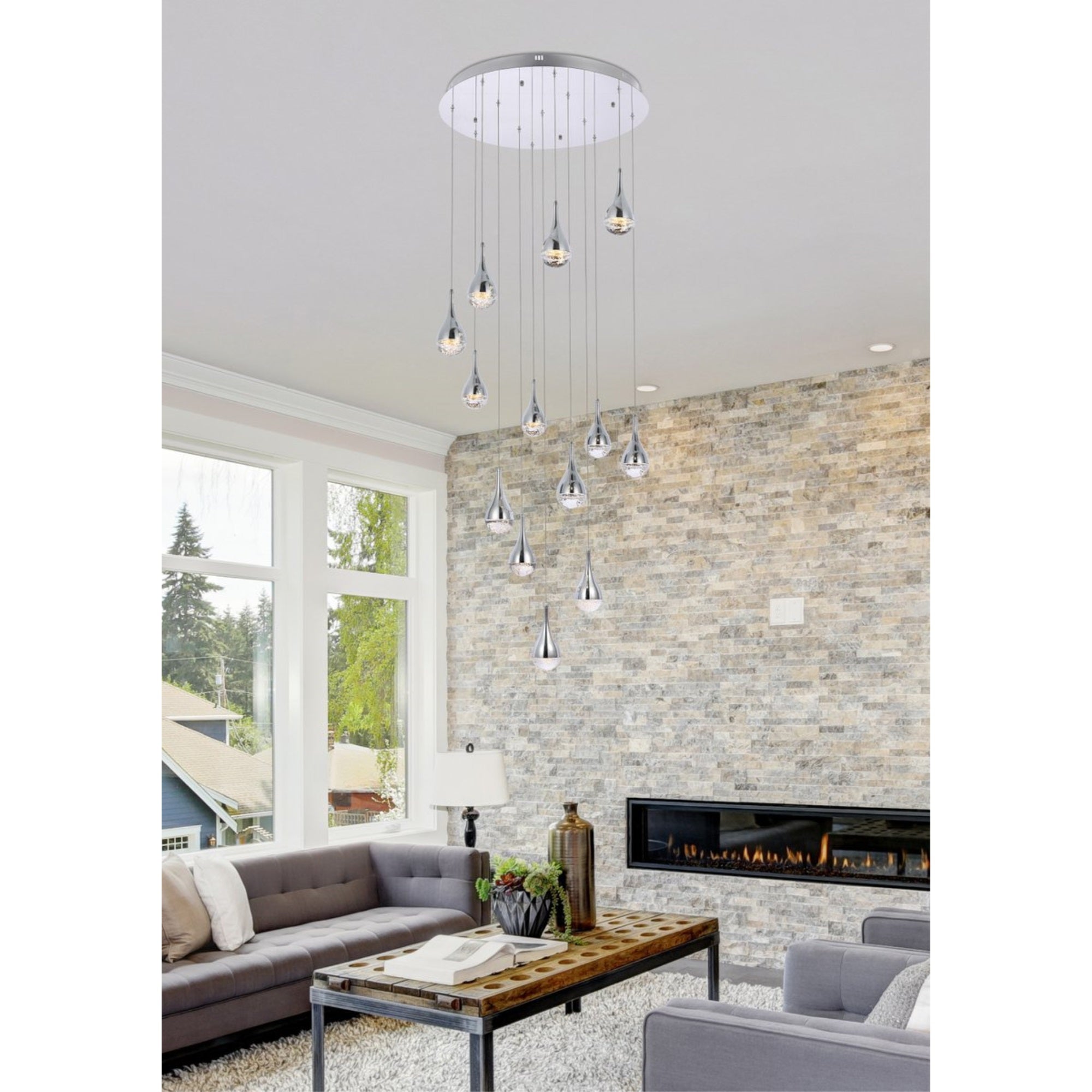 Amherst 30 Inch Led Chandelier In Chrome