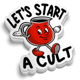 Let's Start a Cult - Hard Hat Decal