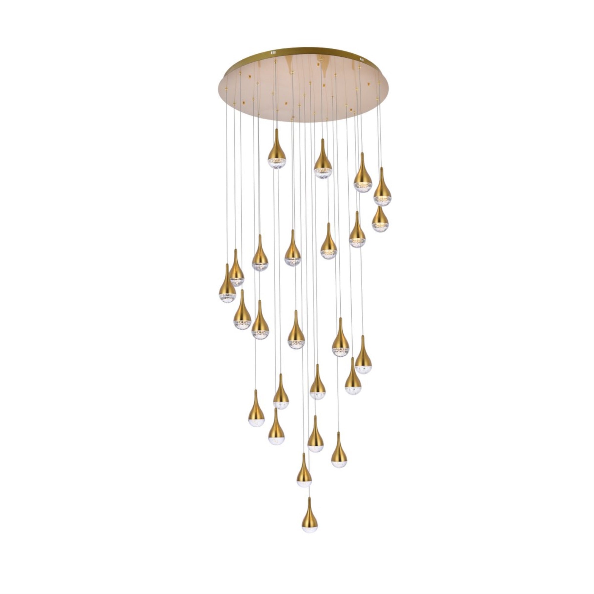 Amherst 42 Inch Led Chandelier In Satin Gold
