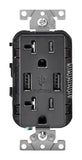 USB OUTLET 20AMP BLACK (Pack of 1)