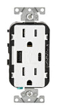 DUPLEX USB OUTLT A&C WHT (Pack of 1)