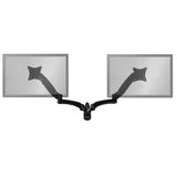 Sit-Stand Wall Mount Monitor Arm: Extended Dual Screen Black