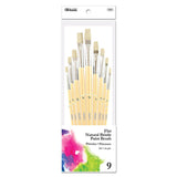 Bazic Flat Natural Bristle Paint Brush (9/Pack) / Box Qty - 12
