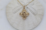 Four Way Cross 14K Gold