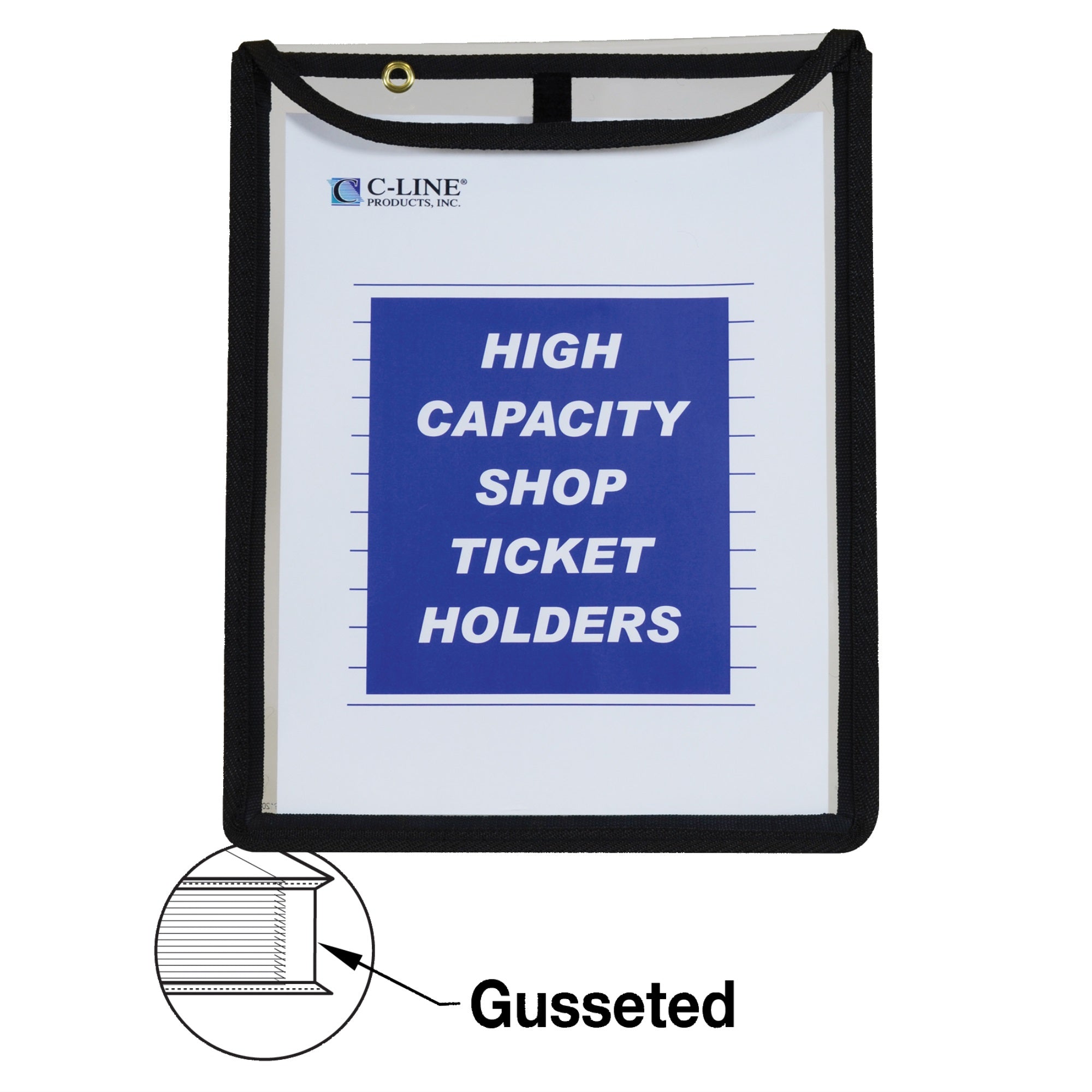 Shop Ticket Holder, Gusseted, Stitched, Both Sides Clear, 9 X 12 X 1, 15/Bx, 39912