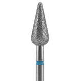 STALEKS - Diamond nail drill bit, "Pointed Pear", blue, EXPERT 5/12 mm (FA100B050/12)