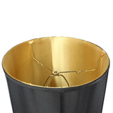 14"x16"x17" Large Drum Lampshade Black Shantung, Large Cylinder Replacement Lamp Shade for Tall Table Lamps