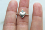 Sacred Heart Ring in 925 Sterling Silver