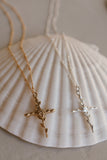 Rose Ever Blooming Cross Necklace