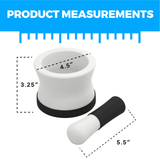 Mortar and Pestle Set - Small EZ-Grip Silicone & Porcelain Mortar With Non-Slip Scratch Proof Silicone Base - herb or spice grinder, pill crusher