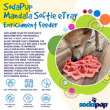 Mandala Softie eTray Shallow Slow Feeder Dog Bowl with Suction Cups | USA Made