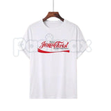 "Enjoy Jesus" Vintage Soda Script T-Shirt – Classic Retro Pop Graphic Tee, Remastered Heavy Cotton Faith-Based Top, Soft Lived-In Spiritual Conversation Starter Shirt, Made in USA