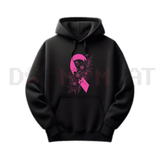 Breast Cancer Floral Ribbon Support Pullover Hoodie