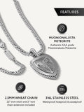 Meteorite Shield Pendant Necklace