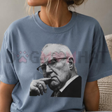 Kevin Reddington Black and White Portrait T-Shirt - Vintage Elderly Man Photo Tee