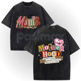 Mother’s Day Vintage Wash Mom T-Shirt – Retro Mama Graphic Tee, Lightweight Distressed Cotton Streetwear, Best Gift for Mom