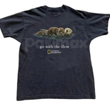 National Geographic "Go with the Flow" T-Shirt - Official Style Nature Exploration Graphic Tee, Premium 100% Cotton Adventure Gift Top, Inspirational Outdoorsy Unisex Shirt, National Geographic Explorer Fan Apparel, Soft Lived-In Earthy Fashion