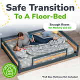 Full-Size Montessori Floor Bed with Strong Slatted Frame