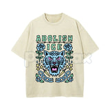 Unisex Abolish ICE Vintage Washed T-Shirt – Satirical Political Graphic Tee, Lightweight Retro Cotton Activist Top