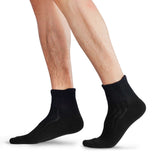 Wide Non-Binding Bamboo Crew Socks for Sensitive & Large Feet, Black
