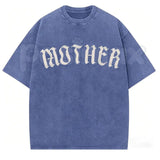 The Matriarch: Mother Gothic Washed Tee – Dark Mystic Graphic Shirt, Vintage Distressed Heavy Cotton Top