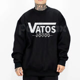 Chicano Clothing Vatos Loc Forever El Gallo Negro – Lowrider Oversized Graphic Tee, Heavy Sweatshirt & Hoodie