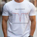 2001 Crash Graph Funny T-Shirt – Dot Com Bubble Finance Meme Tee, Humorous Stock Market Sarcastic Unisex Graphic Shirt