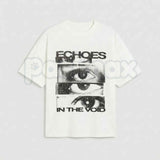 Retro Glitch Art Eye Print Shirt – Vintage Graphic Tees, Cyberpunk Vaporwave Surreal Unisex Cotton T-Shirt