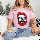 "Eat The Rich" Graphic T-Shirt - Anti-Capitalist Protest Tee, Funny Subversive Streetwear Shirt, Sarcastic Political Statement Apparel
