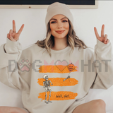 Gildan Funny Skeleton "Well Shit" Lost Balloon Sweatshirt - Gothic Sarcastic Halloween Crewneck
