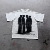 "Virtual Shadow" Street Atmosphere Graphic T-Shirt – Urban Shadow Character Streetwear Tee, Premium 100% Cotton High-Concept Cyber Top, Soft Lived-In Heavyweight Noir Aesthetic Shirt, Made in USA