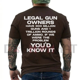 Legal Gun Owners 300 Million Guns Graphic T-Shirt