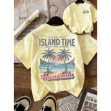 Hawaiian Island Vibes Comfort T-Shirt – Tropical Paradise Graphic Tee for Women, Premium 100% Cotton Aloha Spirit Top, Soft Lived-In Heavyweight Beach Life Shirt, Made in USA