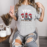 "Funny Chicken Lover" Graphic T-Shirt – Crazy Chicken Lady Gift Tee, Premium 100% Cotton Backyard Poultry Top, Soft Lived-In Heavyweight Sarcastic Farm Life Shirt, Made in USA
