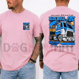 Blue Mule "White Line Fever" Vintage Trucker Graphic T-Shirt