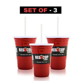 Reusable Party Cups & Lids w/ Straws – 24oz