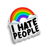 I Hate People - Hard Hat Decal