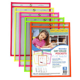 Reusable Dry Erase Pockets, Assorted, 9 X 12, 10/Pk, 40810