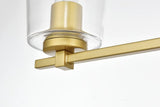 Living District Kacey 4-Light Iron & Glass Bath Sconce In Black/Clear