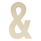 Wooden Symbols 12 Inch, Big Wooden Symbol & Shapes Cutouts Blank Unfinished Large Wood Symbols for DIY Crafts Wall Decor Paintin