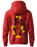Adro Mens Hoodies With Itachi Uchiha Anime Backside Printed, 100% Cotton 340Gsm. (H23-M-Ita-Rd_Red_Xl)
