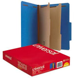 Pressboard Classification Folders, Letter, SixSection, Cobalt Blue, 10/Box